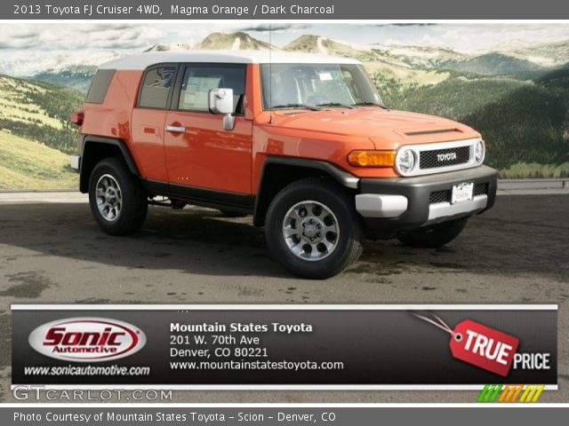 2013 Toyota FJ Cruiser 4WD in Magma Orange