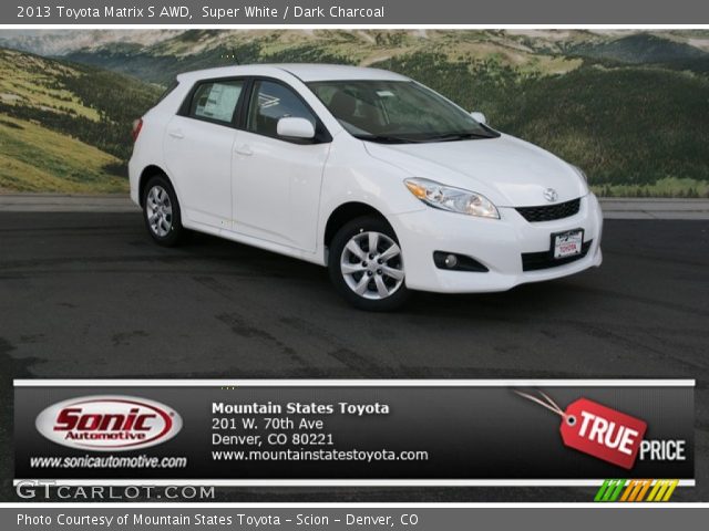 2013 Toyota Matrix S AWD in Super White