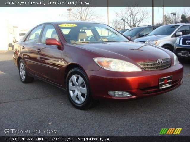 2004 Toyota Camry LE in Salsa Red Pearl