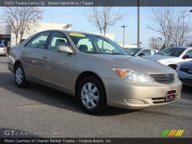 2003 Toyota Camry LE in Desert Sand Mica