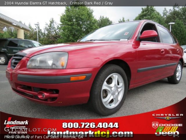 2004 Hyundai Elantra GT Hatchback in Crimson Dark Red