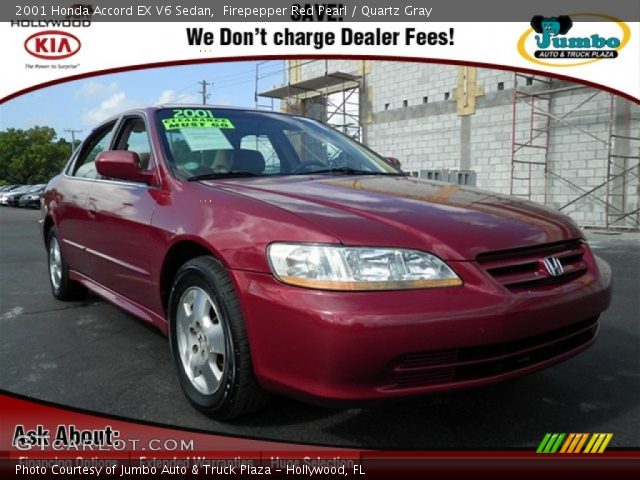 2001 Honda Accord EX V6 Sedan in Firepepper Red Pearl