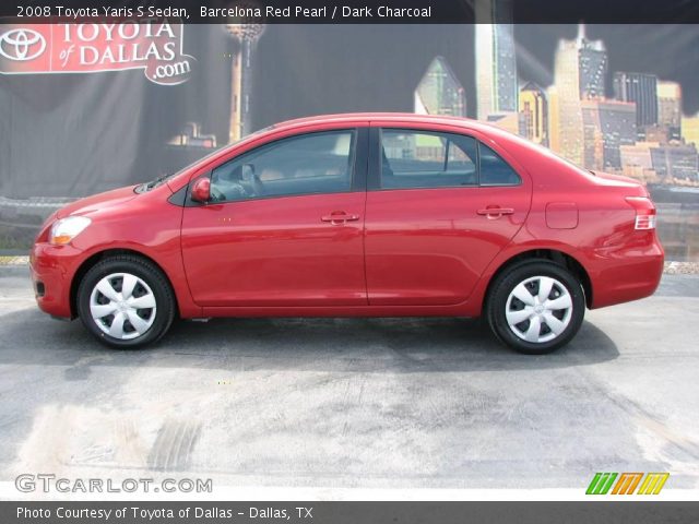 2008 Toyota Yaris S Sedan in Barcelona Red Pearl