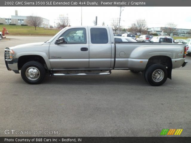 2002 GMC Sierra 3500 SLE Extended Cab 4x4 Dually in Pewter Metallic