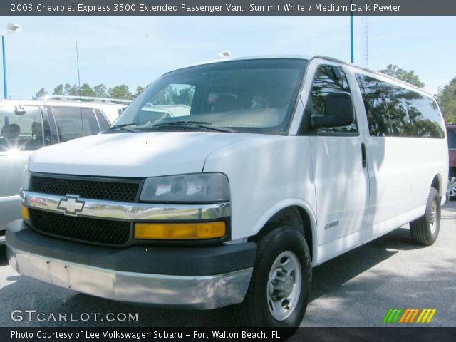 2003 Chevrolet Express 3500 Extended Passenger Van in Summit White