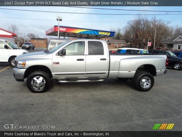 2007 Dodge Ram 3500 SLT Quad Cab 4x4 Dually in Bright Silver Metallic