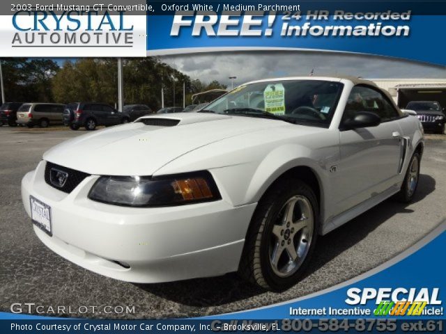 2003 Ford Mustang GT Convertible in Oxford White