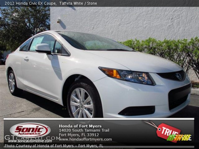 2012 Honda Civic EX Coupe in Taffeta White