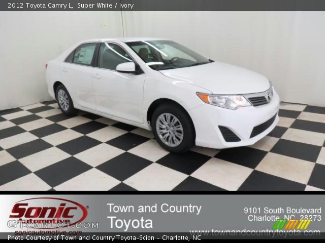 2012 Toyota Camry L in Super White