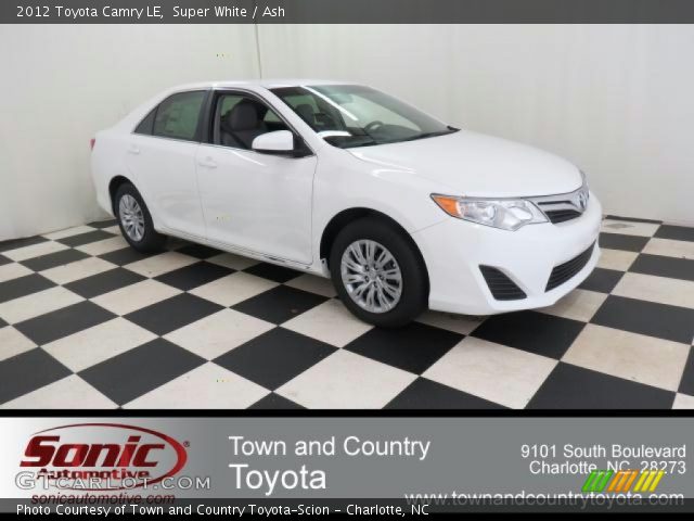 2012 Toyota Camry LE in Super White
