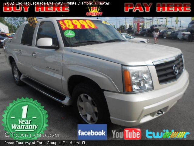 2002 Cadillac Escalade EXT AWD in White Diamond