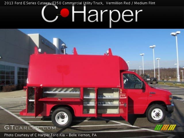 2013 Ford E Series Cutaway E350 Commercial Utility Truck in Vermillion Red