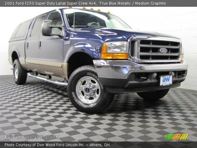 2001 Ford F250 Super Duty Lariat Super Crew 4x4 in True Blue Metallic