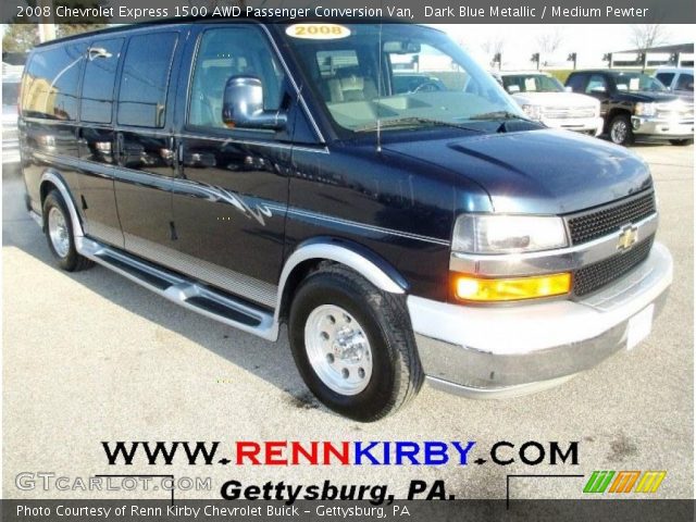 2008 Chevrolet Express 1500 AWD Passenger Conversion Van in Dark Blue Metallic