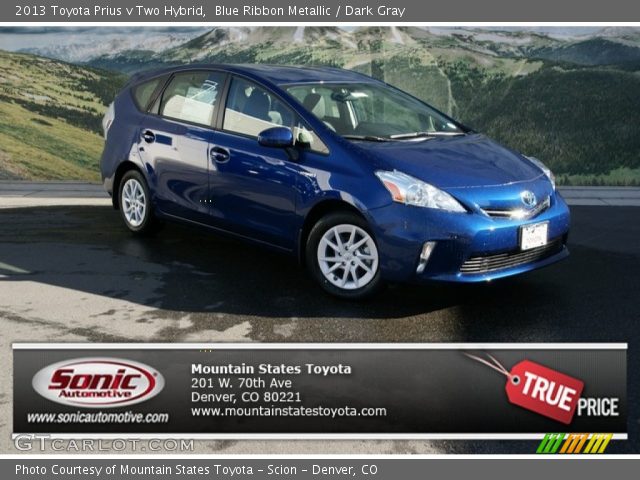 2013 Toyota Prius v Two Hybrid in Blue Ribbon Metallic