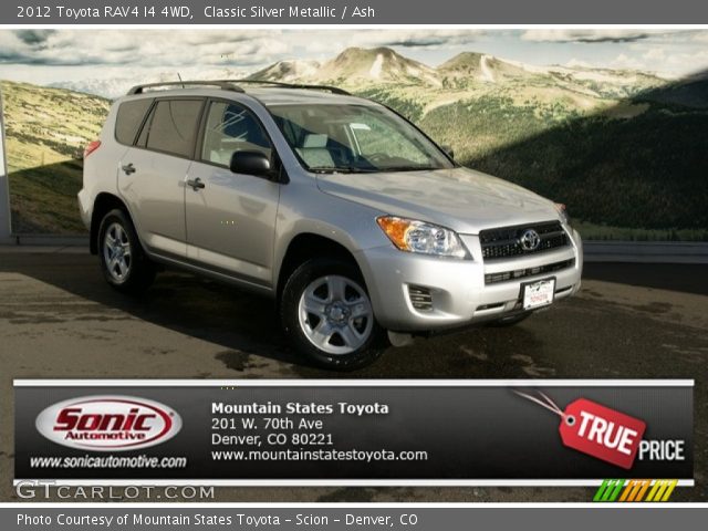 2012 Toyota RAV4 I4 4WD in Classic Silver Metallic