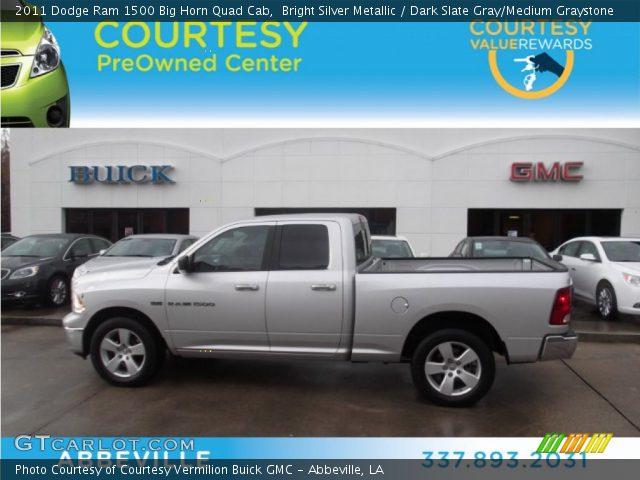 2011 Dodge Ram 1500 Big Horn Quad Cab in Bright Silver Metallic