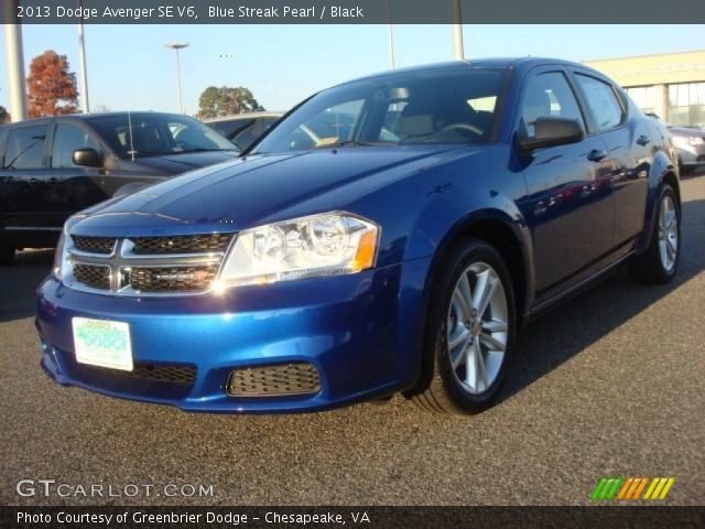 2013 Dodge Avenger SE V6 in Blue Streak Pearl