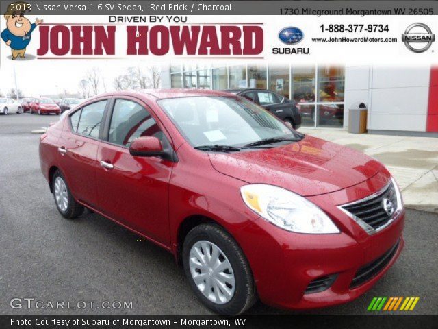 2013 Nissan Versa 1.6 SV Sedan in Red Brick