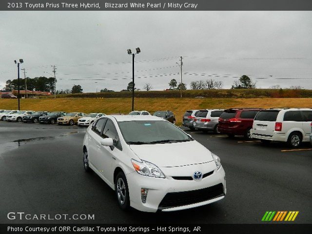 2013 Toyota Prius Three Hybrid in Blizzard White Pearl
