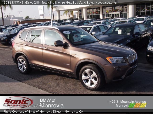 2011 BMW X3 xDrive 28i in Sparkling Bronze Metallic