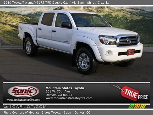 2010 Toyota Tacoma V6 SR5 TRD Double Cab 4x4 in Super White