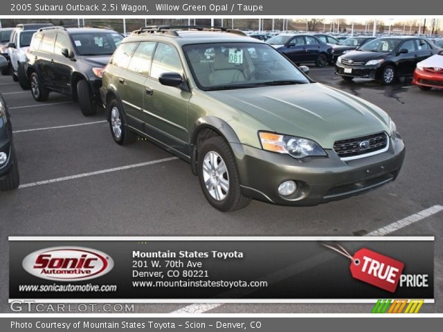 2005 Subaru Outback 2.5i Wagon in Willow Green Opal