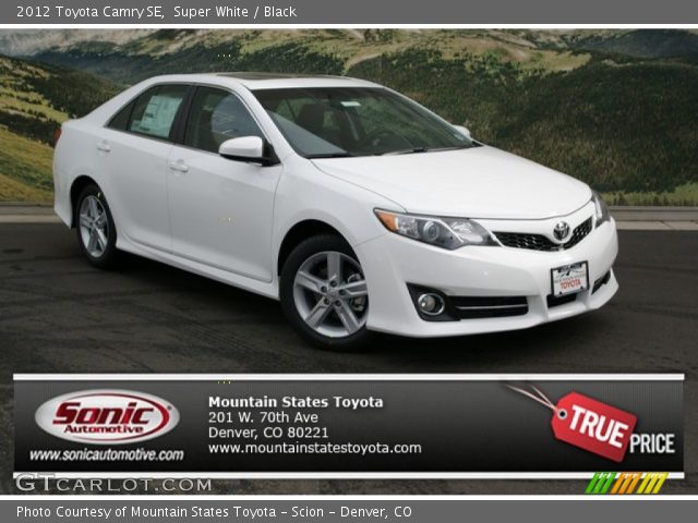 2012 Toyota Camry SE in Super White