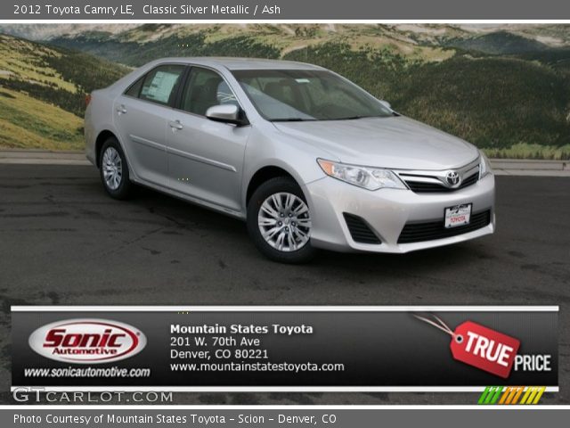 2012 Toyota Camry LE in Classic Silver Metallic