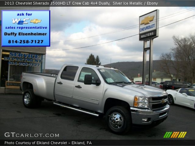 2013 Chevrolet Silverado 3500HD LT Crew Cab 4x4 Dually in Silver Ice Metallic