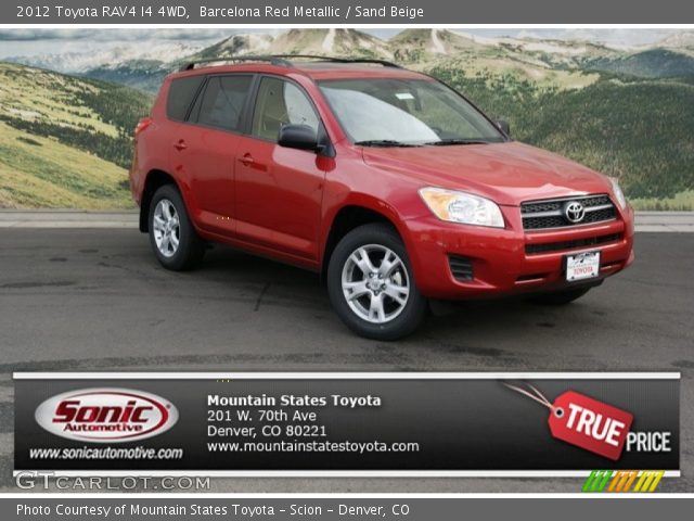 2012 Toyota RAV4 I4 4WD in Barcelona Red Metallic