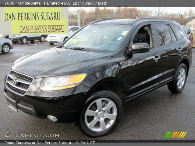 2008 Hyundai Santa Fe Limited 4WD in Ebony Black