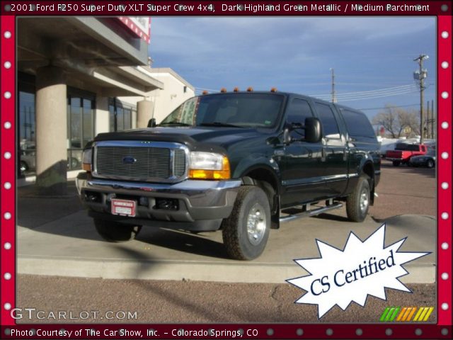 2001 Ford F250 Super Duty XLT Super Crew 4x4 in Dark Highland Green Metallic