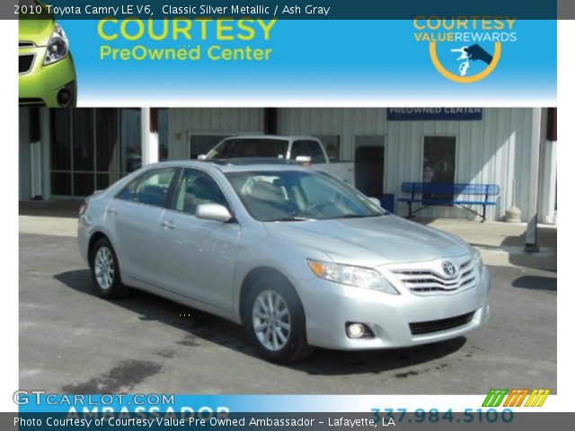 2010 Toyota Camry LE V6 in Classic Silver Metallic