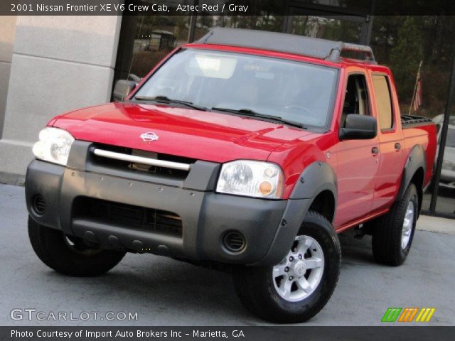 2001 Nissan Frontier XE V6 Crew Cab in Aztec Red