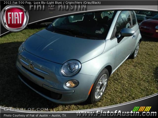 2013 Fiat 500 Pop in Luce Blu (Light Blue)