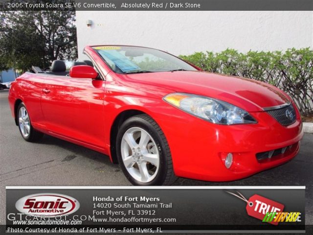 2006 Toyota Solara SE V6 Convertible in Absolutely Red