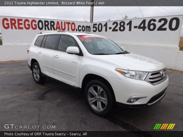 2012 Toyota Highlander Limited in Blizzard White Pearl