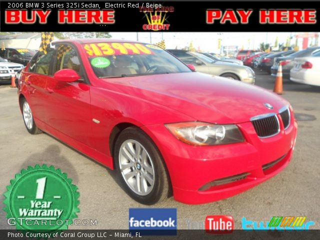 2006 BMW 3 Series 325i Sedan in Electric Red