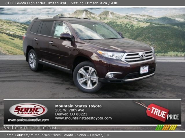 2013 Toyota Highlander Limited 4WD in Sizzling Crimson Mica