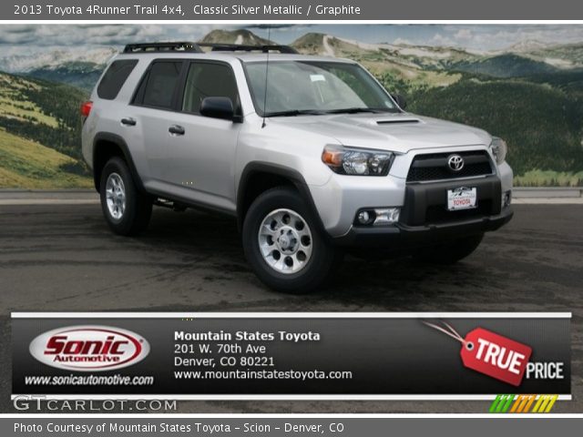 2013 Toyota 4Runner Trail 4x4 in Classic Silver Metallic