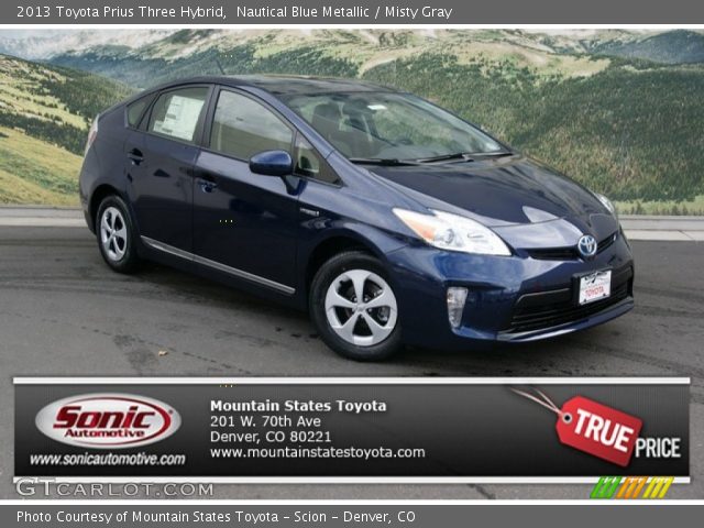 2013 Toyota Prius Three Hybrid in Nautical Blue Metallic