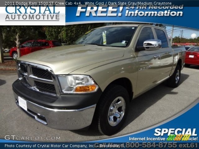 2011 Dodge Ram 1500 ST Crew Cab 4x4 in White Gold