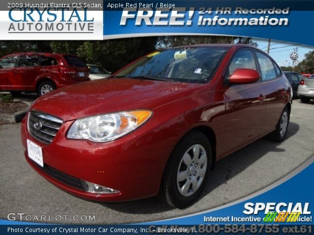 2009 Hyundai Elantra GLS Sedan in Apple Red Pearl