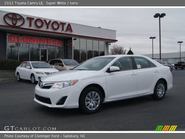2012 Toyota Camry LE in Super White