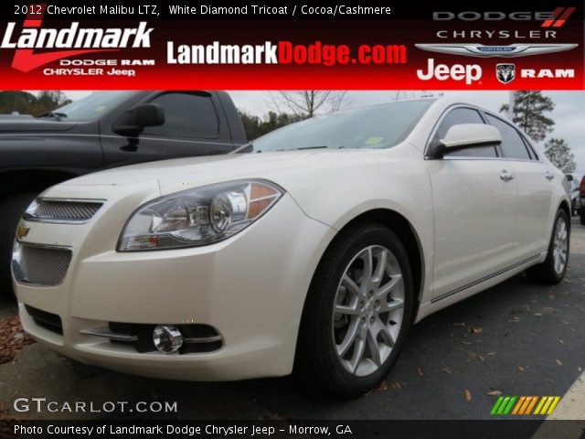 2012 Chevrolet Malibu LTZ in White Diamond Tricoat