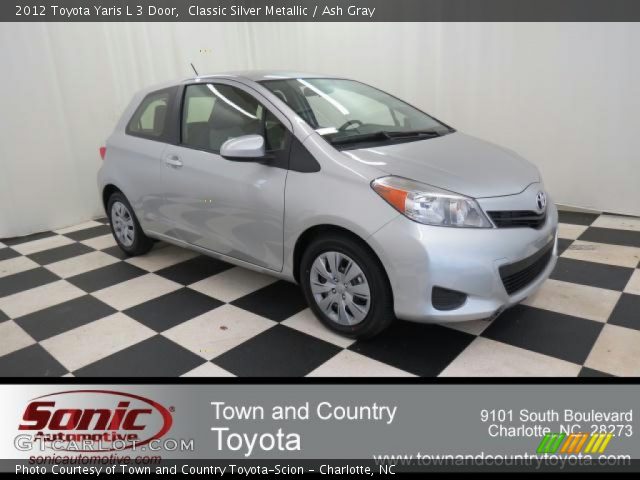2012 Toyota Yaris L 3 Door in Classic Silver Metallic