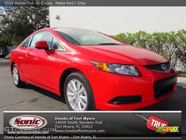 2012 Honda Civic EX Coupe in Rallye Red