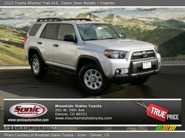 2013 Toyota 4Runner Trail 4x4 in Classic Silver Metallic