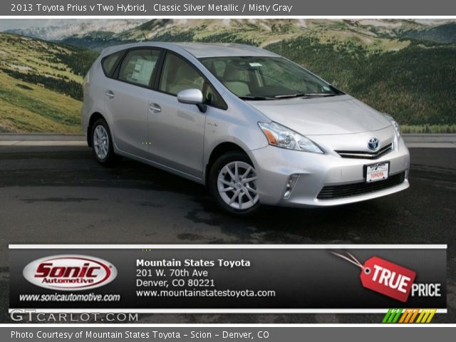 2013 Toyota Prius v Two Hybrid in Classic Silver Metallic